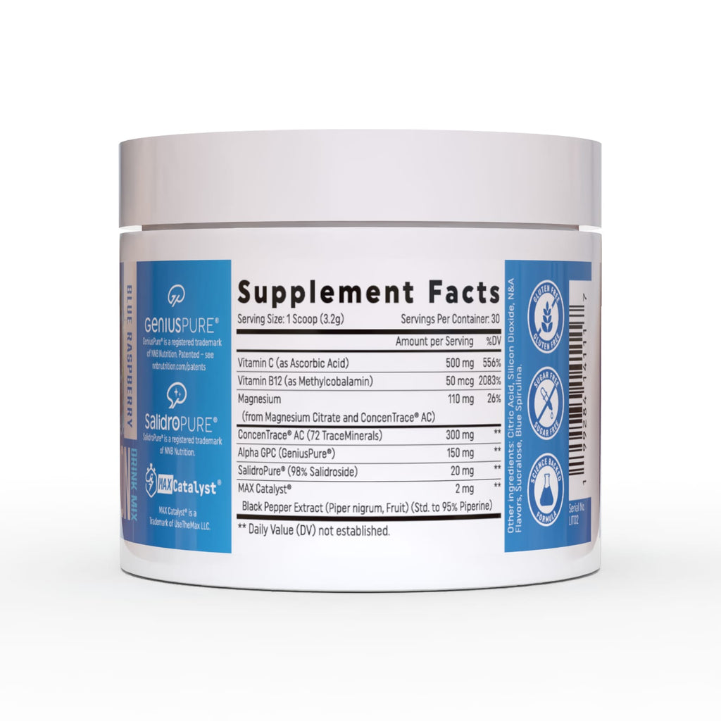 Brain Fuel + Hydration Drink Mix: Blue Raspberry