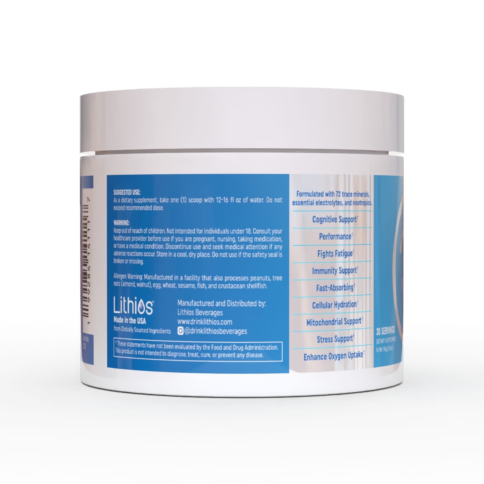 Brain Fuel + Hydration Drink Mix: Blue Raspberry