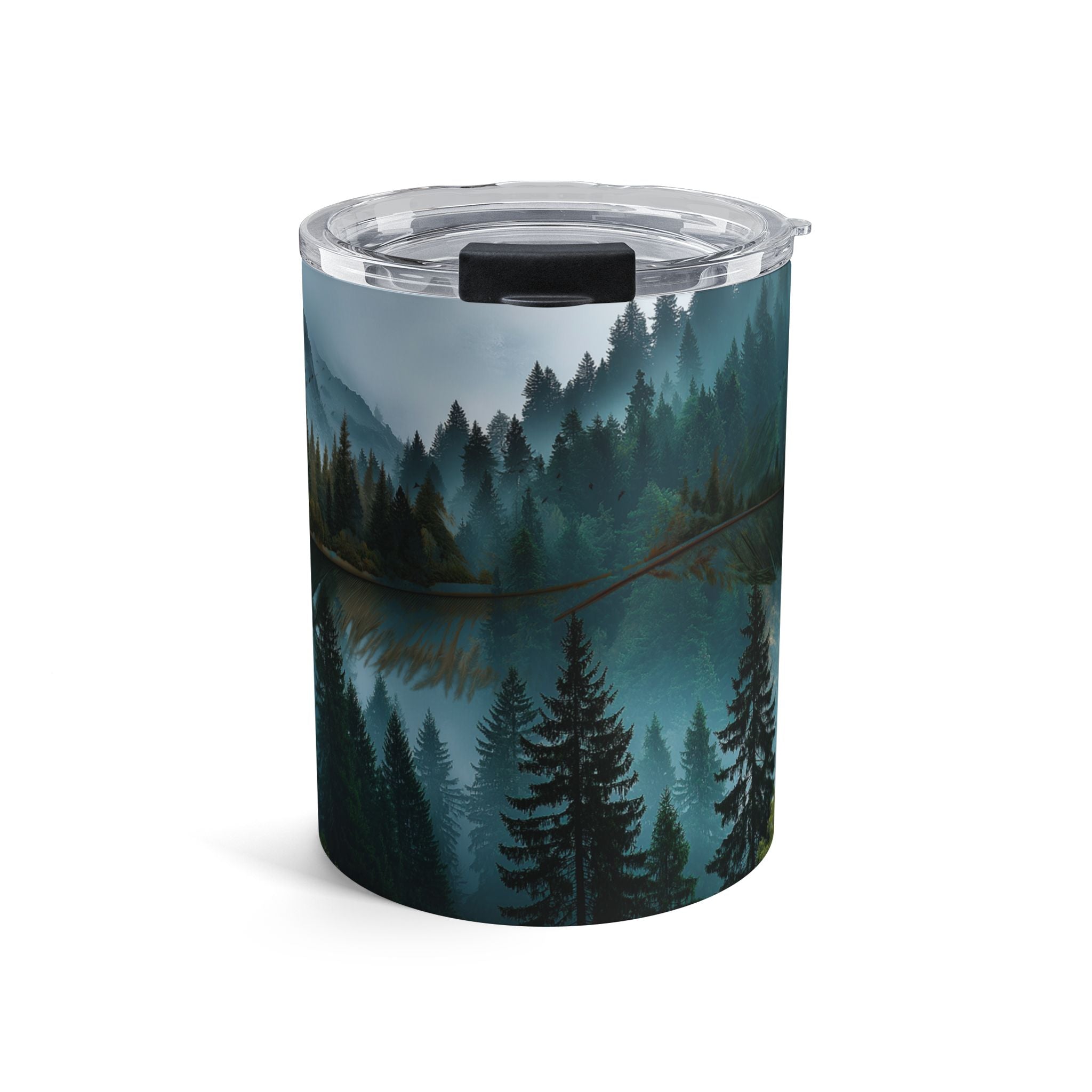10oz Forest Lake Tumbler — Insulated Nature Travel Cup