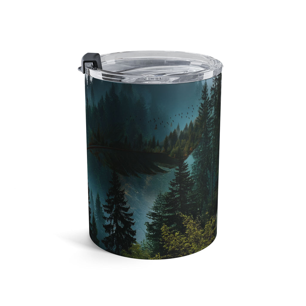 10oz Forest Lake Tumbler — Insulated Nature Travel Cup