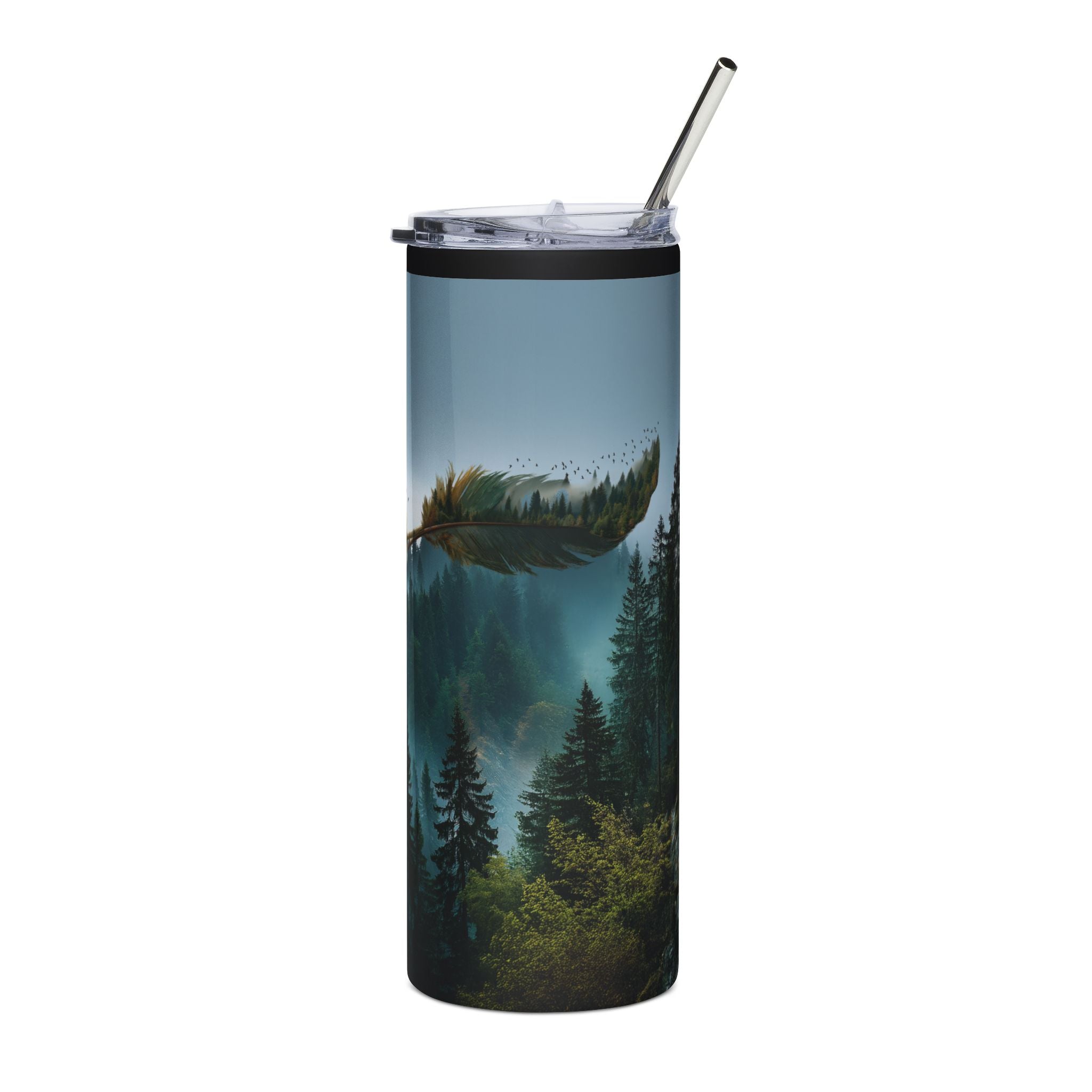 Mountain Forest Reflection Tumbler | 20oz Stainless Steel Travel Cup