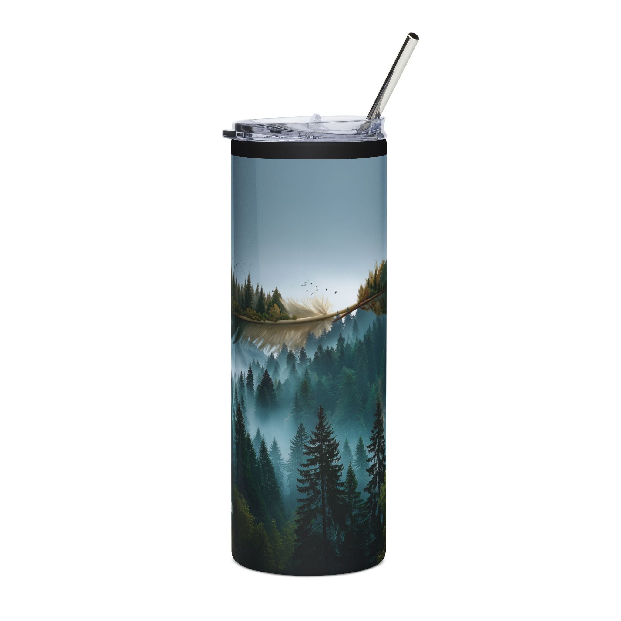 Mountain Forest Reflection Tumbler | 20oz Stainless Steel Travel Cup