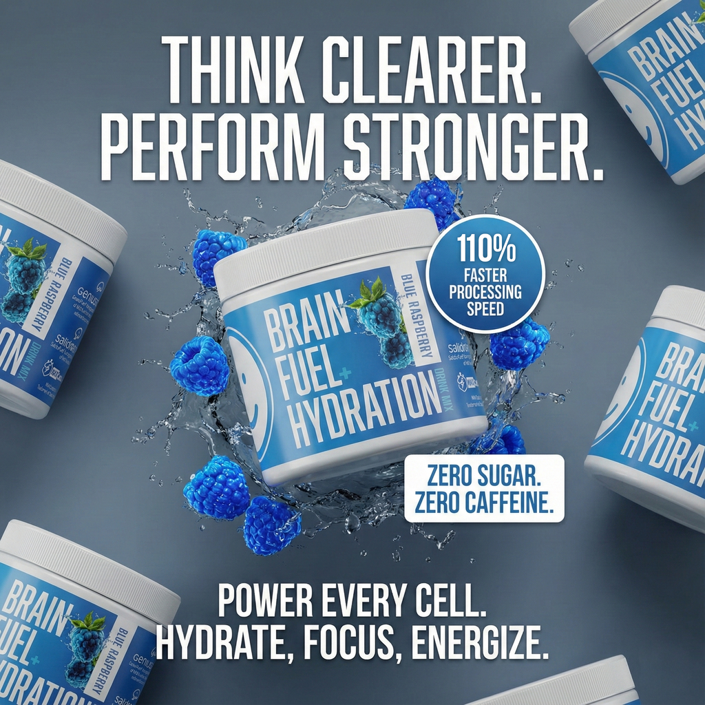 Brain Fuel + Hydration Drink Mix: Blue Raspberry