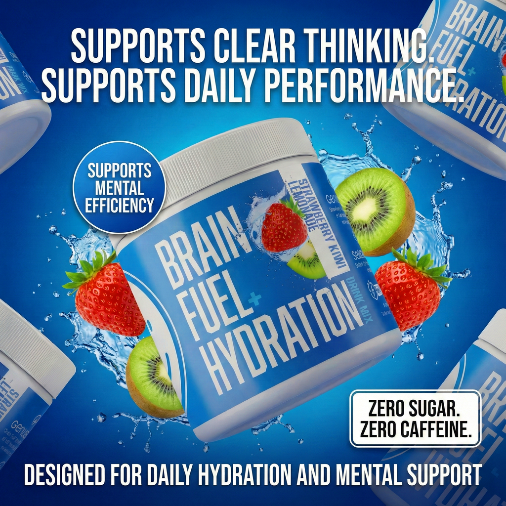 Brain Fuel + Hydration Drink Mix: Mix: Strawberry Kiwi Lemonade