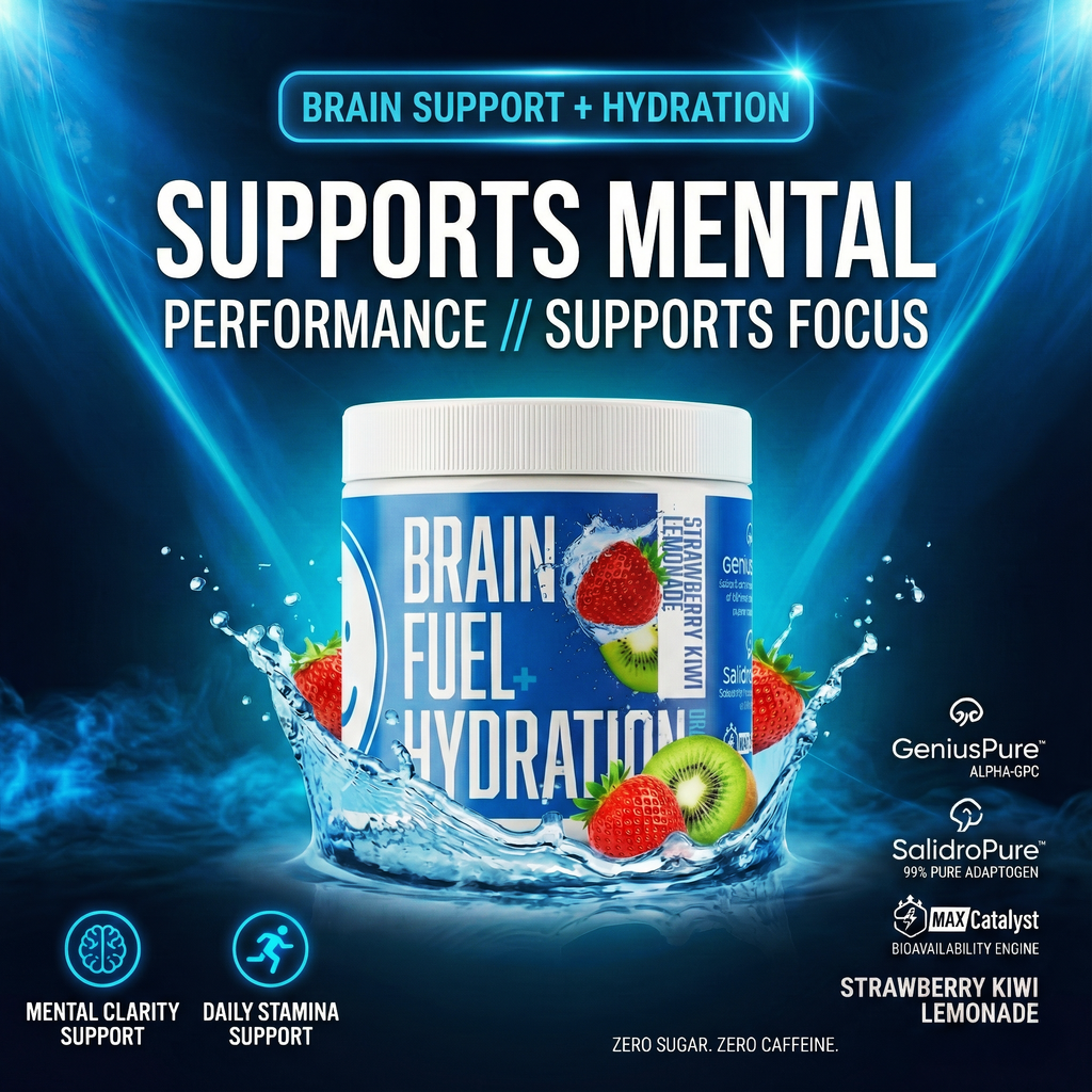 Brain Fuel + Hydration Drink Mix: Mix: Strawberry Kiwi Lemonade
