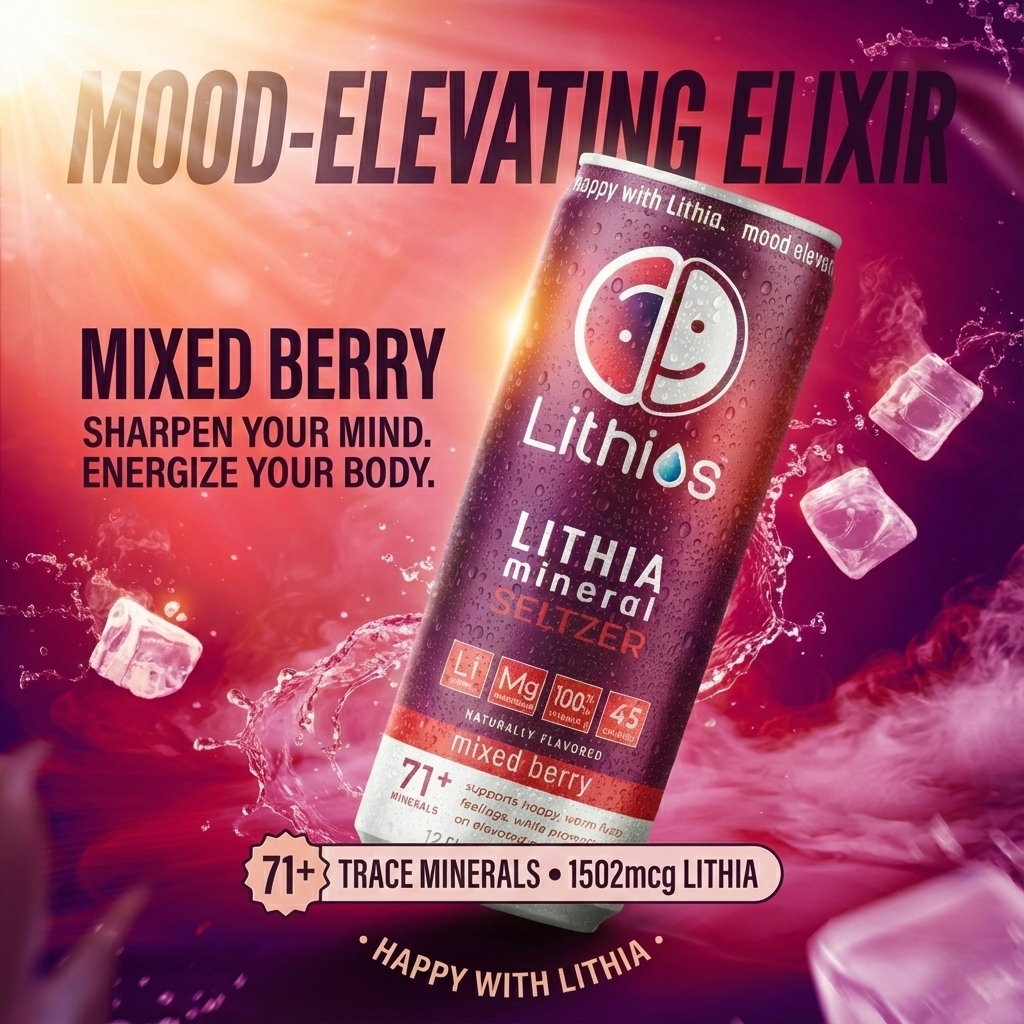 Lithios Lithia Mineral Seltzer Mixed Berry
