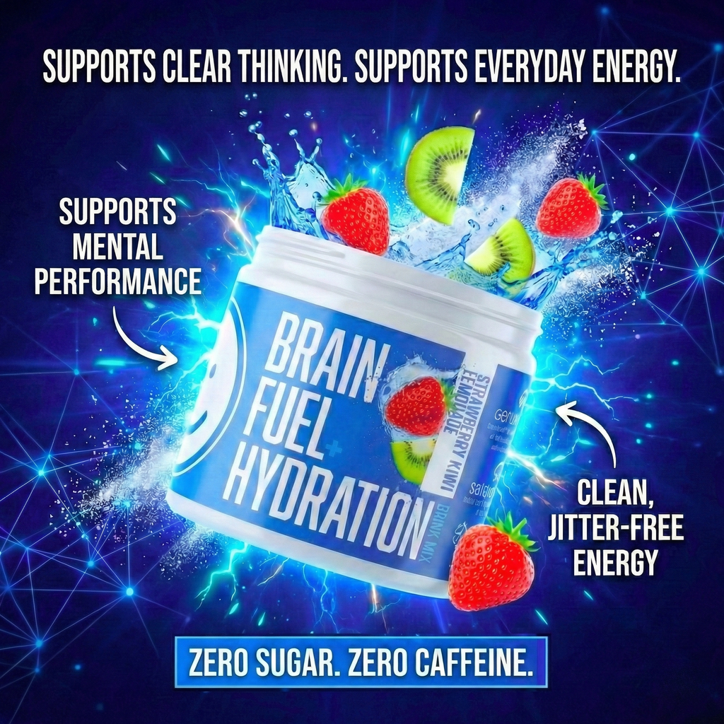 Brain Fuel + Hydration Drink Mix: Mix: Strawberry Kiwi Lemonade