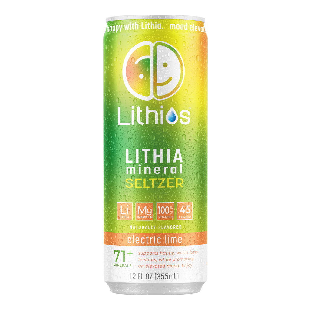 Lithios Lithia Mineral Seltzer Electric Lime