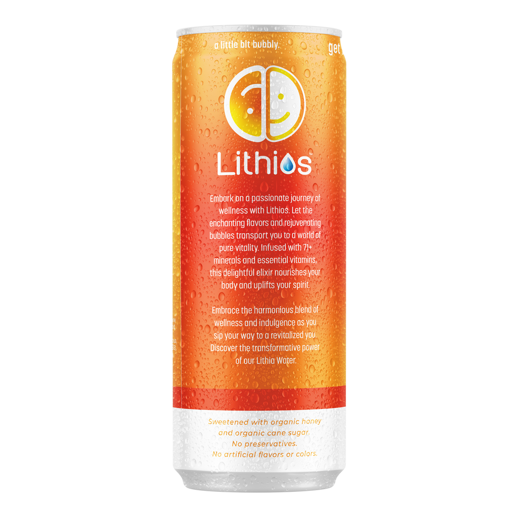 Lithios Lithia Mineral Seltzer Orange Mango